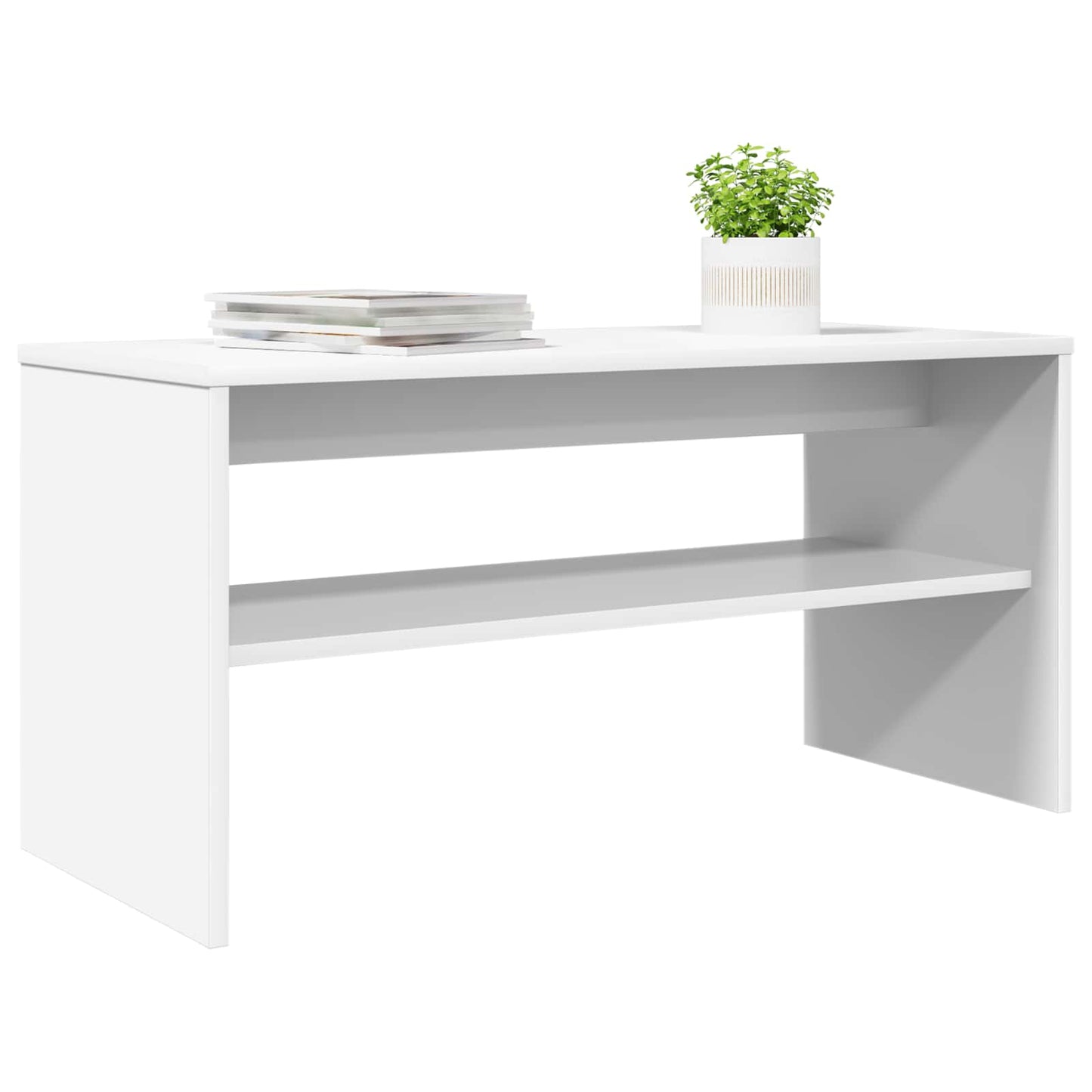 vidaXL Ντουλάπι TV 80 x 35 x 40 εκ Λευκό Επεξεργασμένο Ξύλο