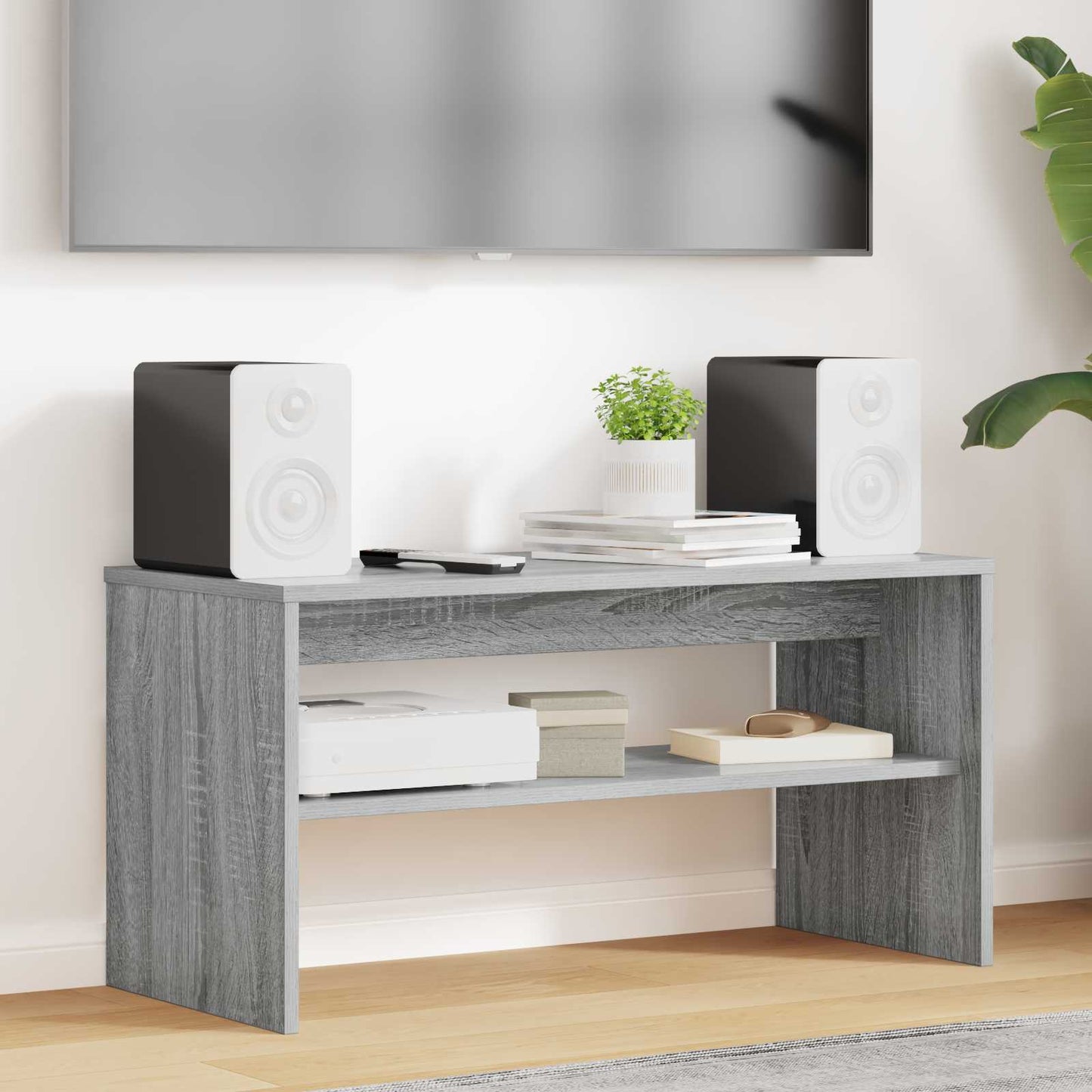 vidaXL Ντουλάπι TV 80 x 35 x 40 εκ Γκρίζο Σονομα Επεξεργασμένο Ξύλο