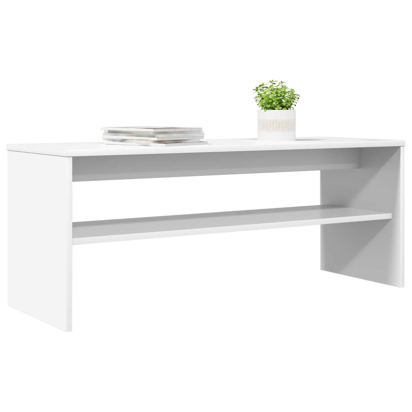 vidaXL Ντουλάπι TV 100 x 35 x 40 εκ Λευκό Επεξεργασμένο Ξύλο