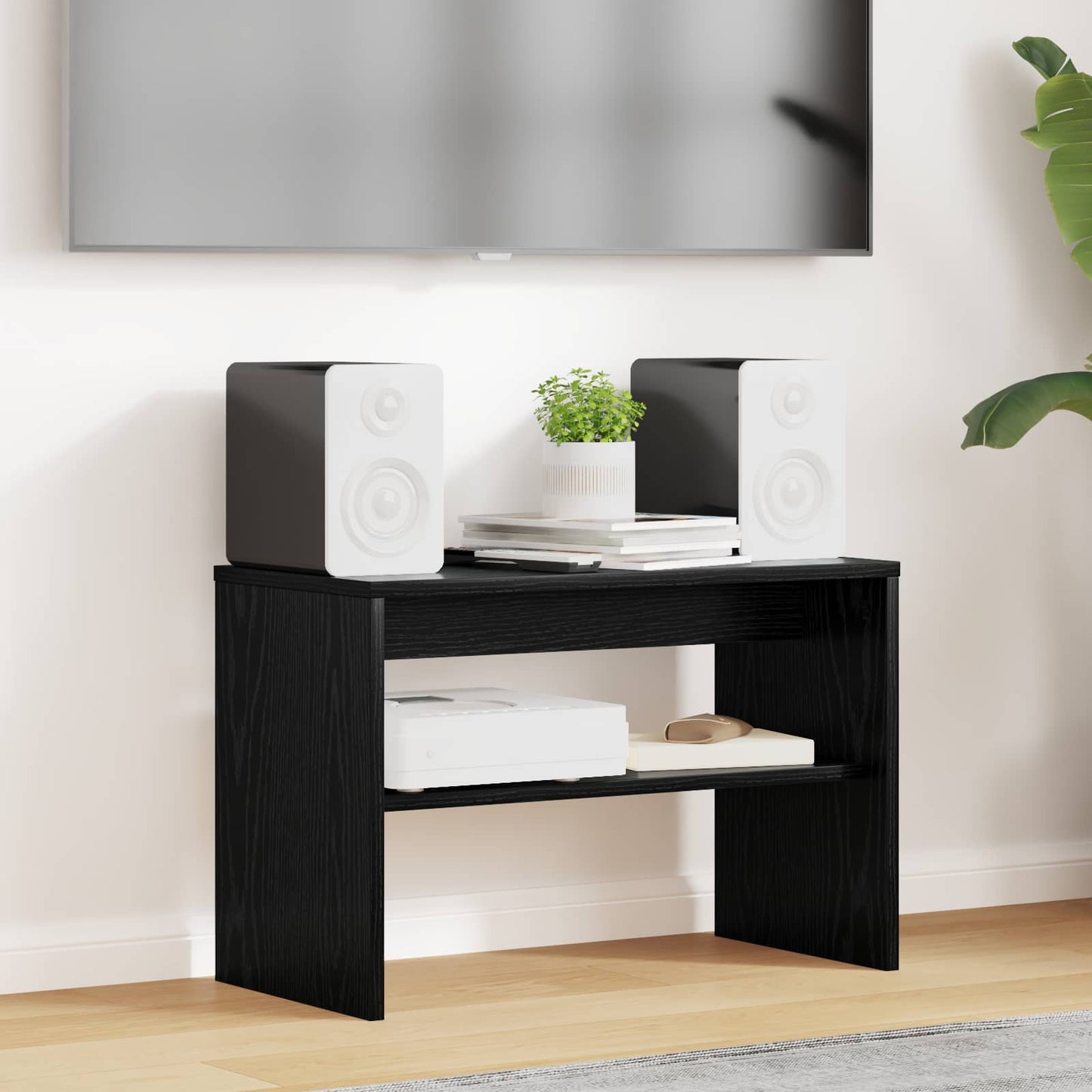 vidaXL Ντουλάπι TV 60 x 30 x 40 εκ. Μαύρη Οξυά Επεξεργασμένο Ξύλο