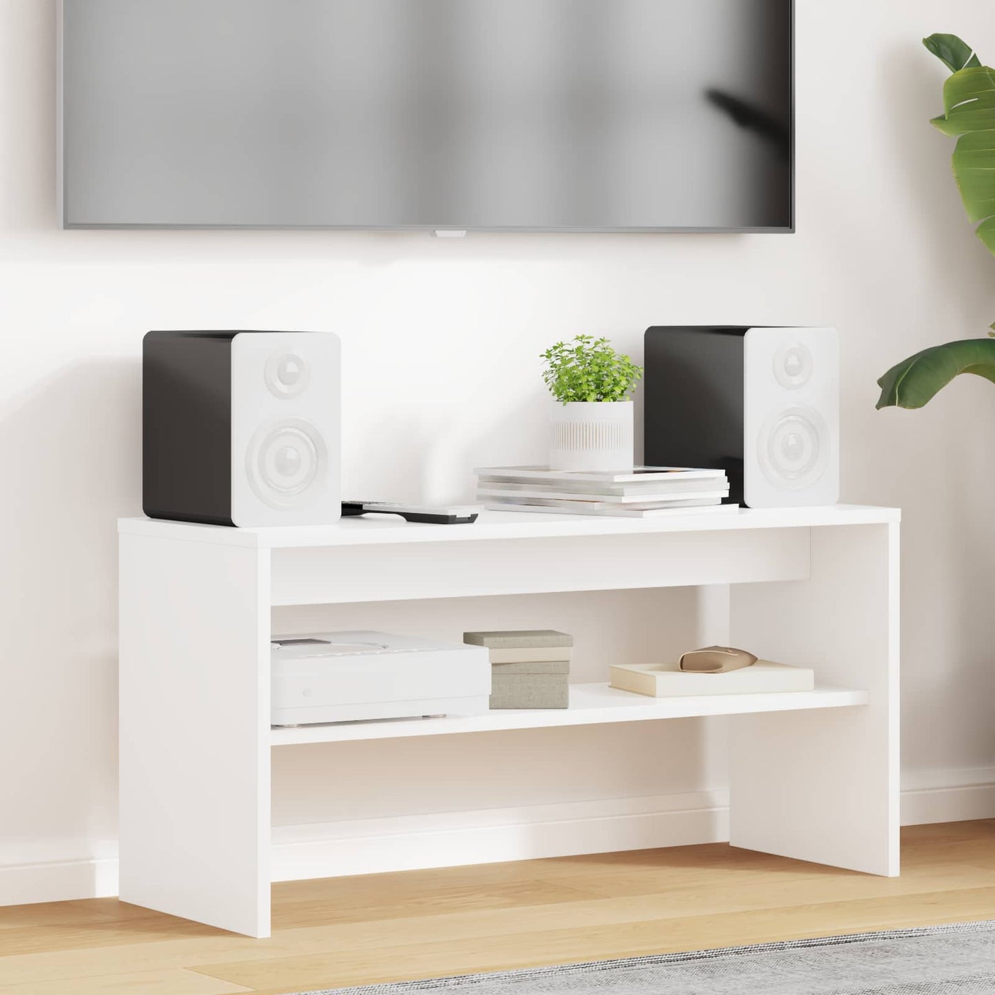 vidaXL Ντουλάπι TV 80 x 30 x 40 εκ Λευκό Επεξεργασμένο Ξύλο