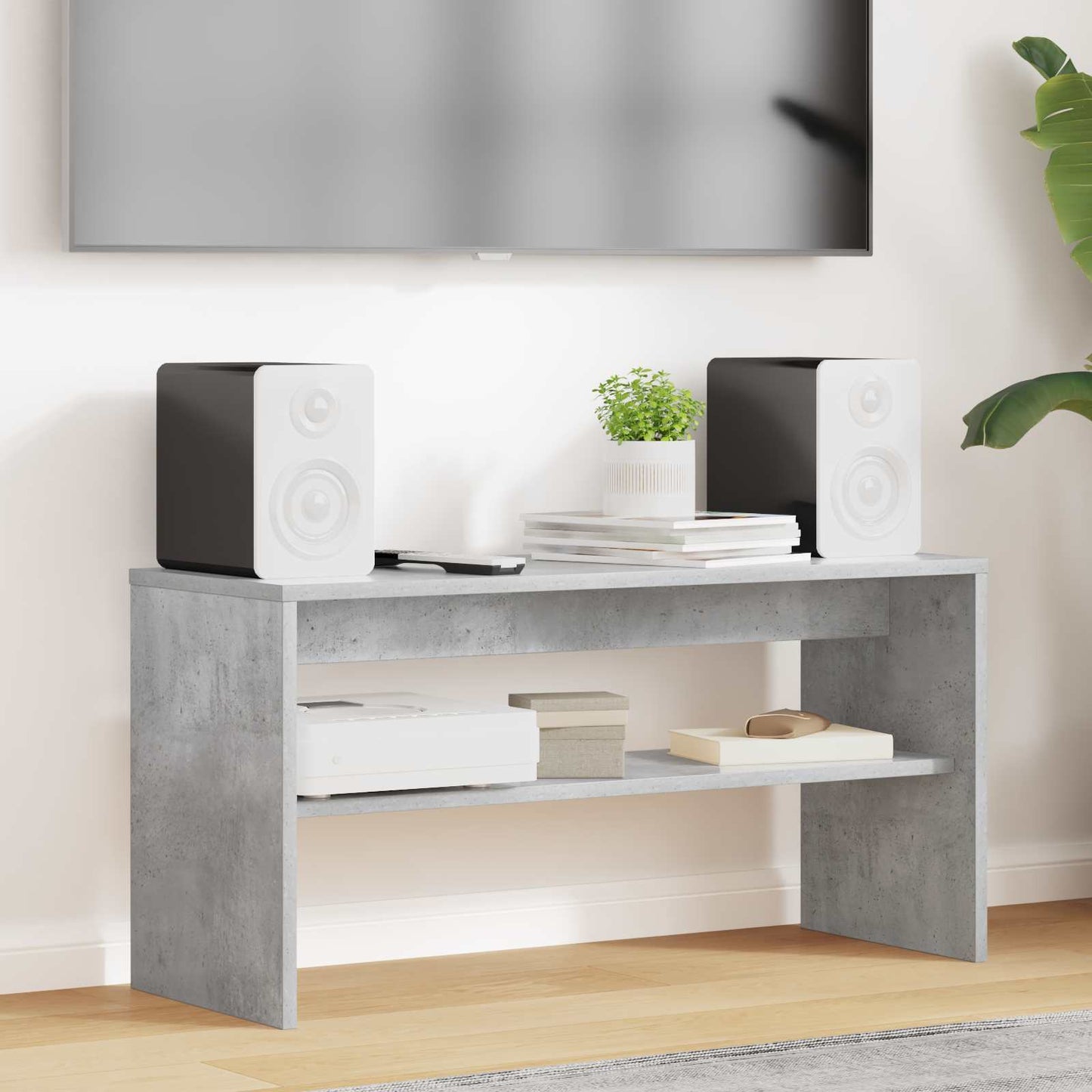 vidaXL Ντουλάπι TV 80 x 30 x 40 εκ Σκυρόδεμα Γκρι Επεξεργασμένο Ξύλο