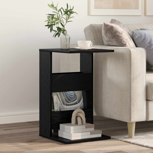 vidaXL Τραπεζάκι Πλευράς Μαύρη Οξυά 40 x 35 x 60,5 εκ