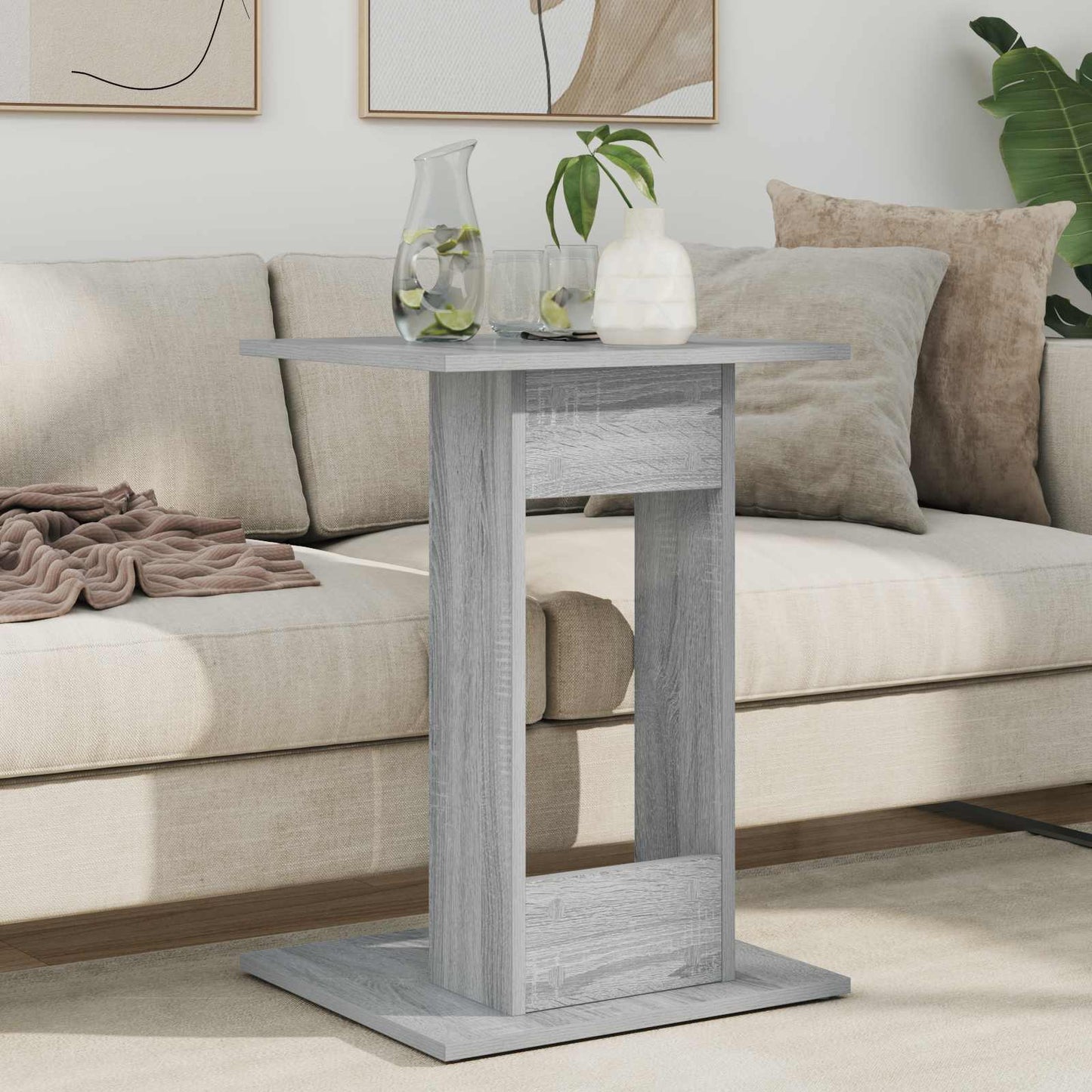 vidaXL Τραπεζάκι Πλευράς Γκρίζο Σονομα 45 x 40 x 62,5 εκ.