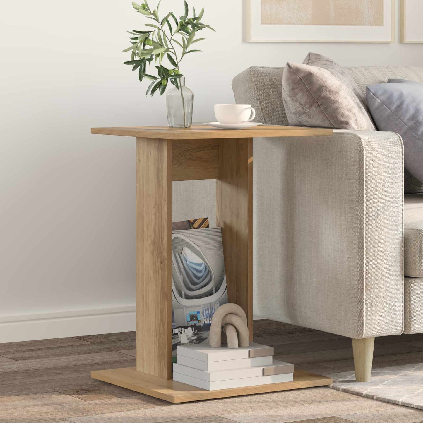 vidaXL Τραπεζάκι Πλευράς Artisan Oak 45 x 40 x 62,5 εκ.