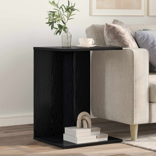 vidaXL Τραπεζάκι Πλευράς Μαύρη Οξυά 45 x 40 x 62,5 εκ.