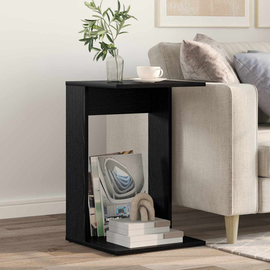 vidaXL Τραπεζάκι Πλευράς Μαύρη Οξυά 40 x 38 x 62,5 εκ