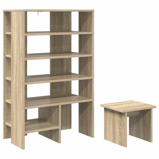 vidaXL Ντουλάπα Παπουτσιών 2 pcs Δρύς Sonoma Επεξεργασμένο ξύλο