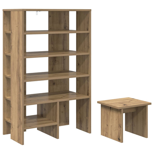 vidaXL Ντουλάπα Παπουτσιών 2 pcs Artisan Oak Επεξεργασμένο ξύλο