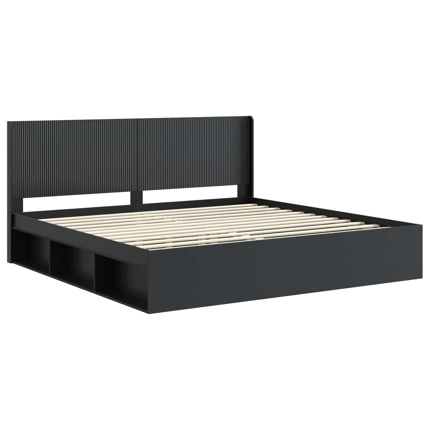 vidaXL Καλάθι με αποθήκη και κεφαλάρι Μαύρο 200 x 200 cm