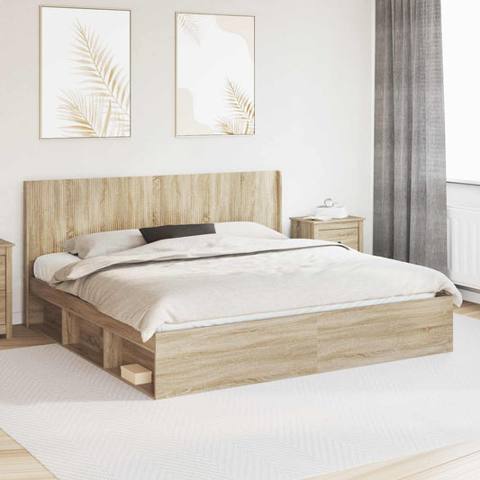 vidaXL Καλάθι με αποθήκη και κεφαλάρι Sonoma Δρυς 200 x 200 cm