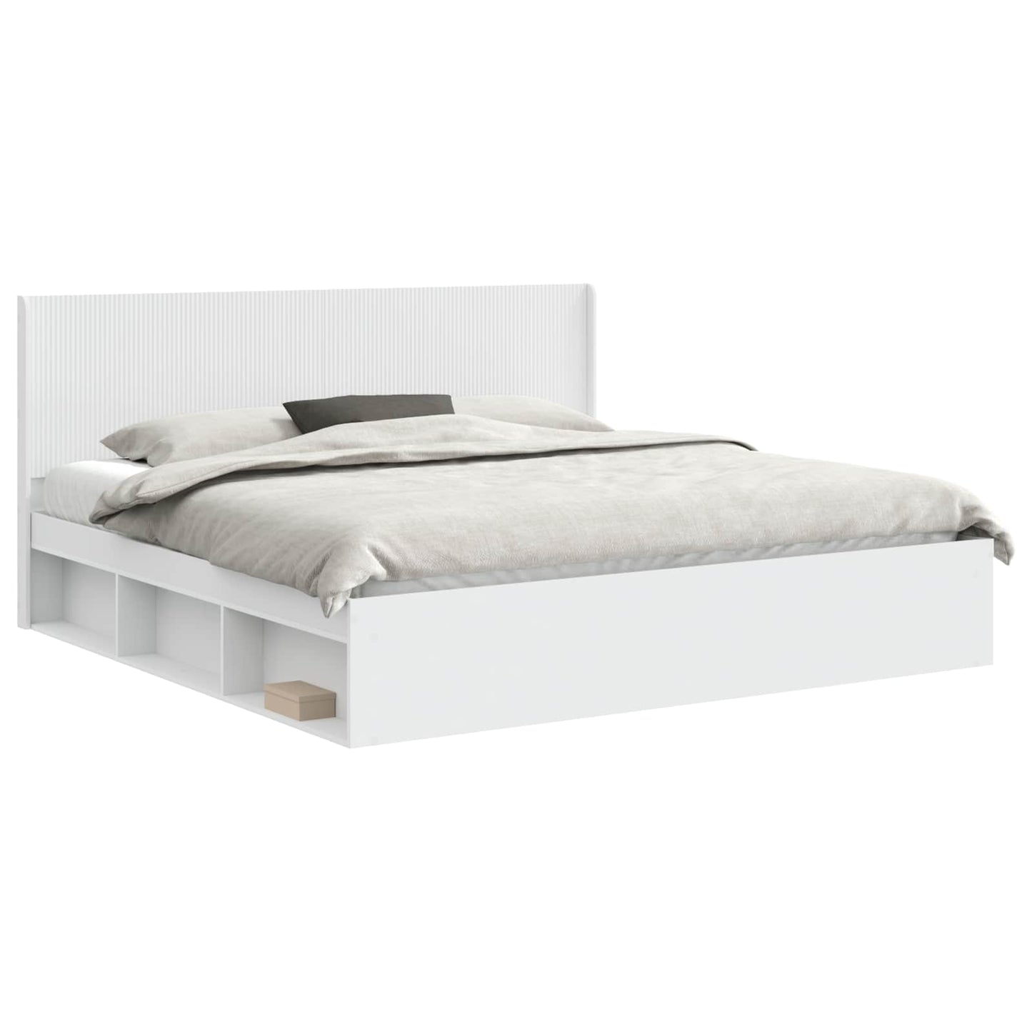 vidaXL Καλάθι με αποθήκη και κεφαλάρι 3 pcs Επεξεργασμένο Ξύλο
