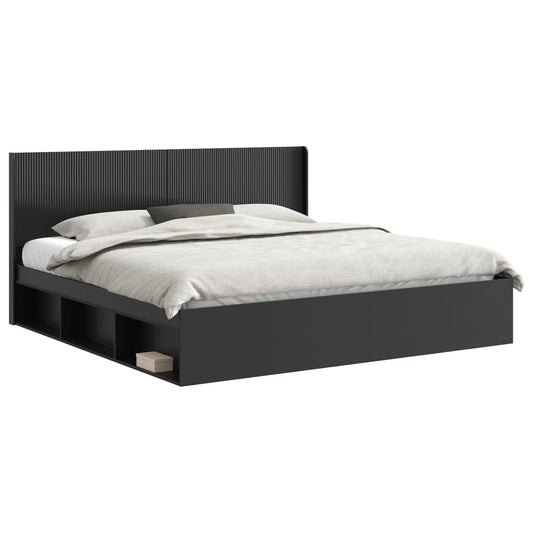 vidaXL Καλάθι με αποθήκη και κεφαλάρι Μαύρο 180 x 200 cm