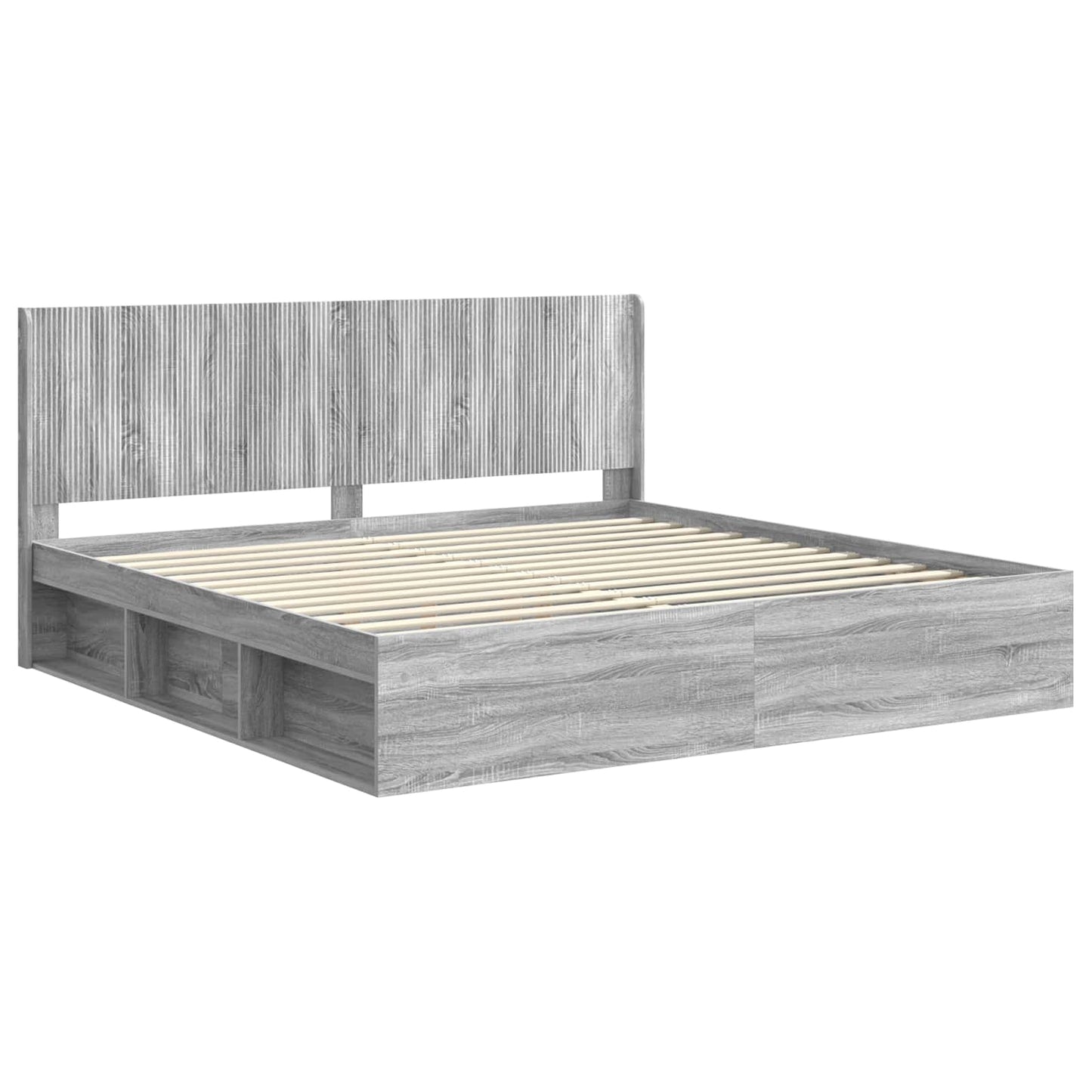 vidaXL Καλάθι με αποθήκη και κεφαλάρι Γκρι Sonoma 180 x 200 cm