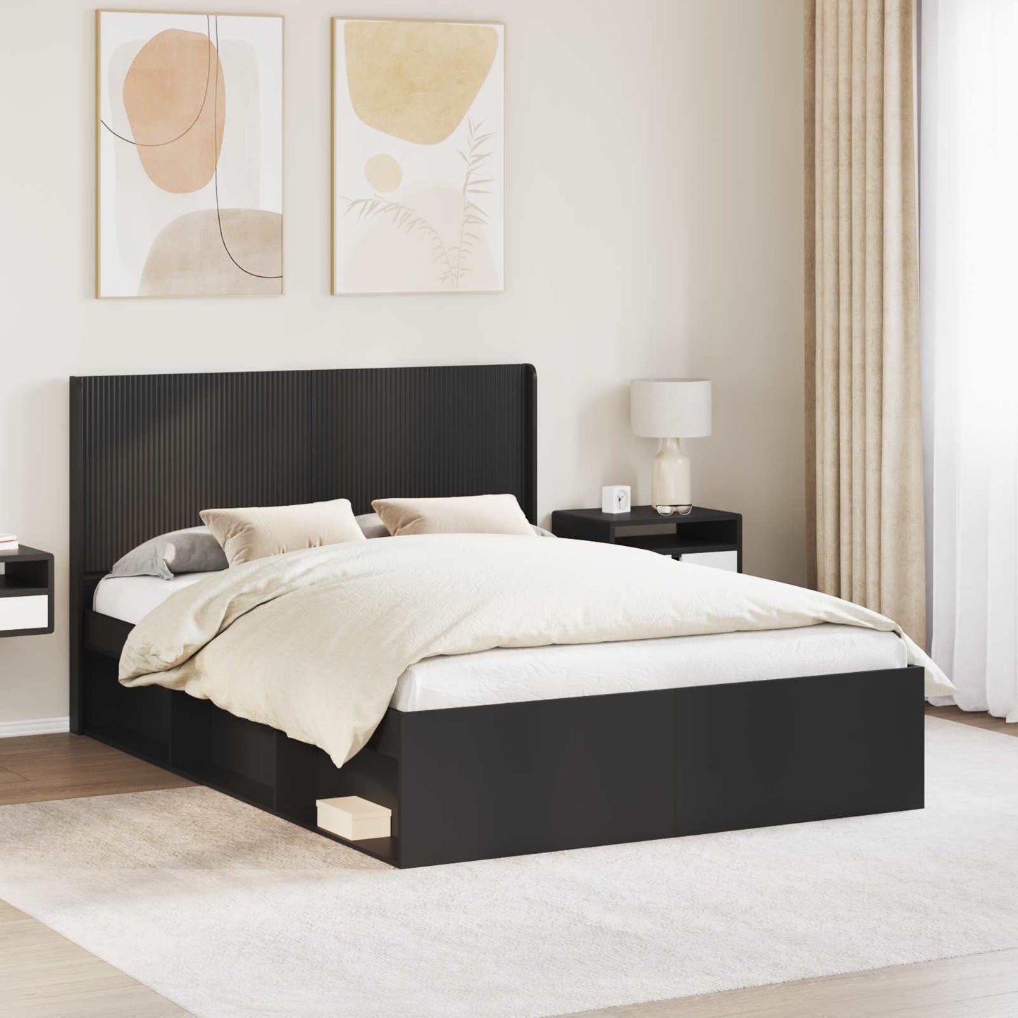vidaXL Καλάθι με αποθήκη και κεφαλάρι 3 pcs Επεξεργασμένο Ξύλο