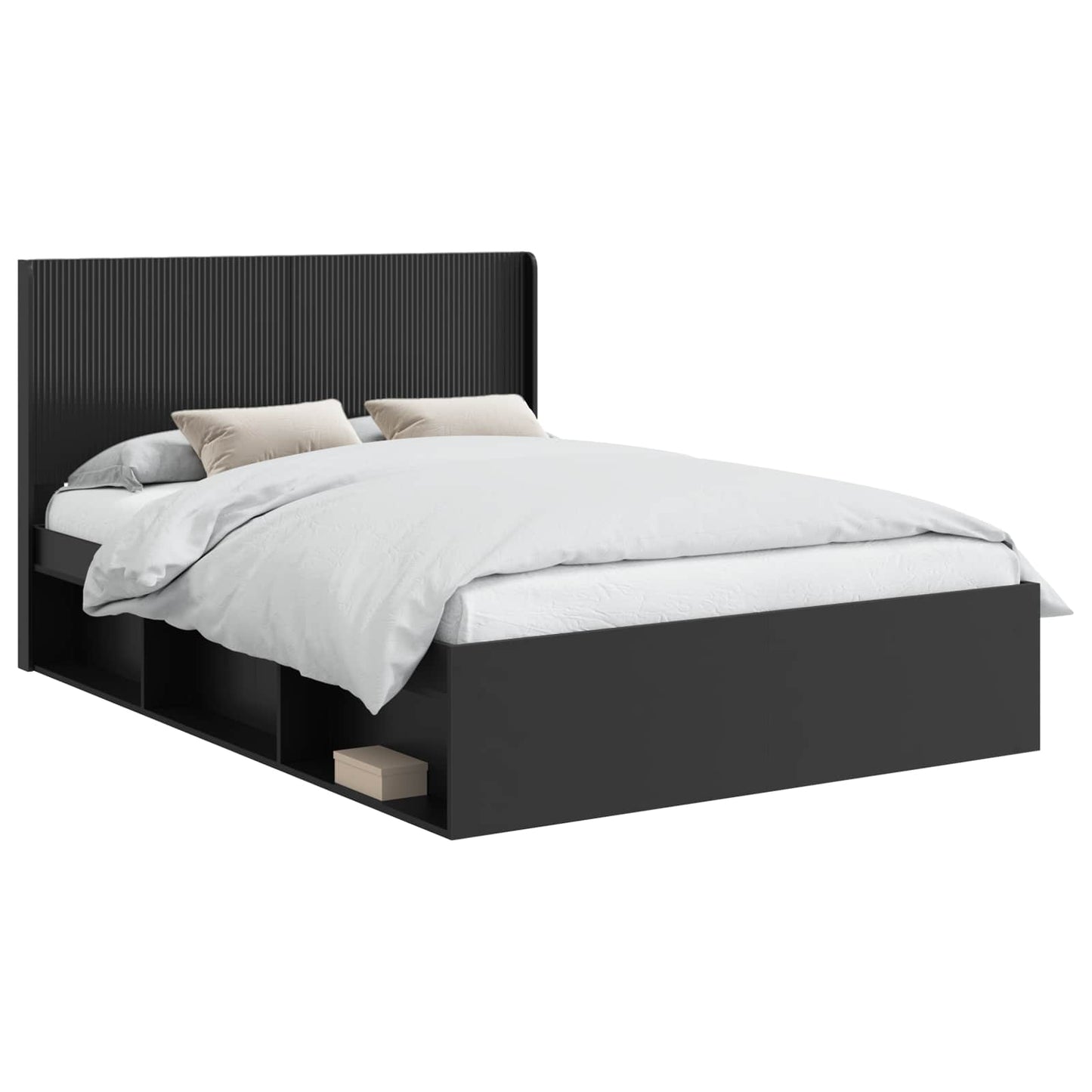 vidaXL Καλάθι με αποθήκη και κεφαλάρι Μαύρο 150 x 200 cm