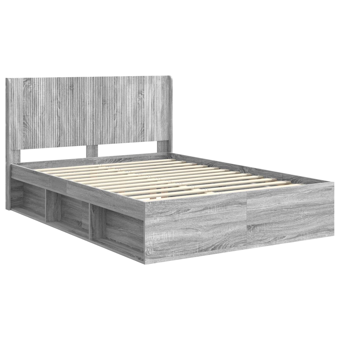 vidaXL Καλάθι με αποθήκη και κεφαλάρι Γκρι Sonoma 135 x 190 cm