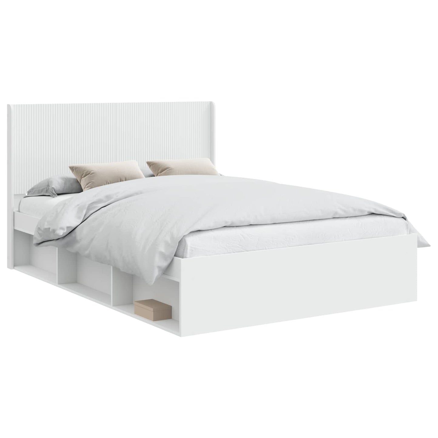 vidaXL Καλάθι με αποθήκη και κεφαλάρι Λευκό 120 x 200 cm