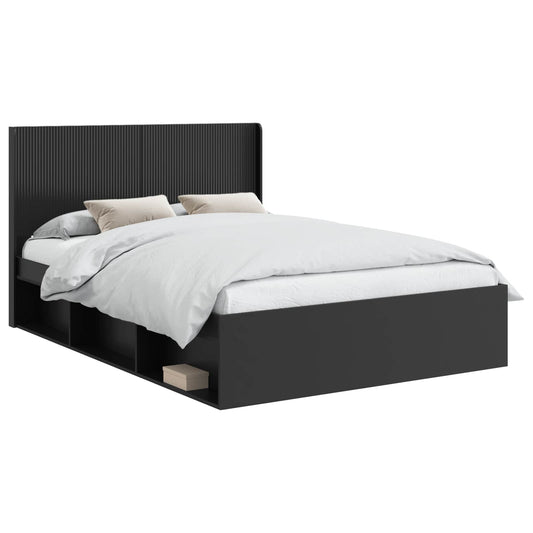 vidaXL Καλάθι με αποθήκη και κεφαλάρι Μαύρο 120 x 200 cm