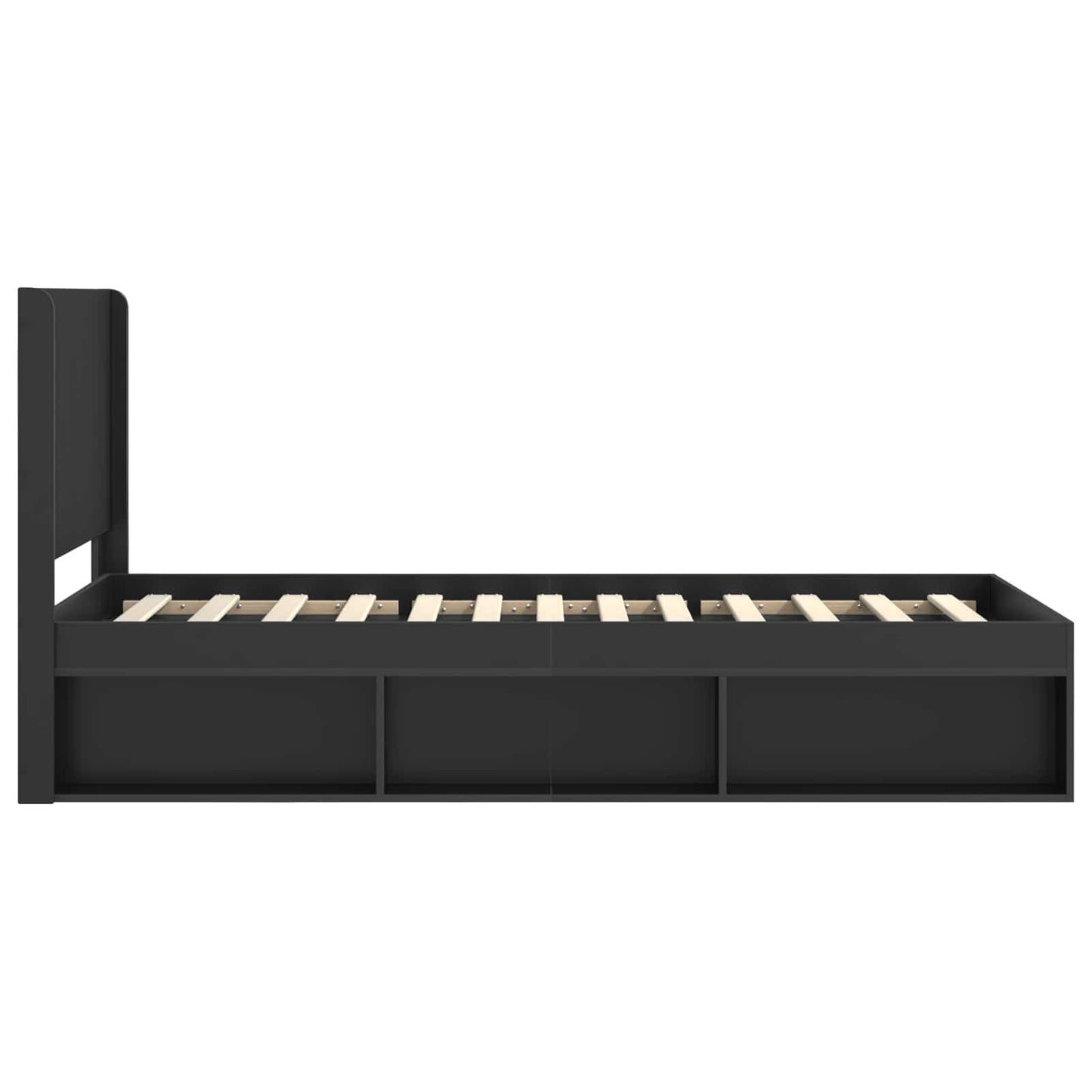 vidaXL Καλάθι με αποθήκη και κεφαλάρι Μαύρο 100 x 200 cm