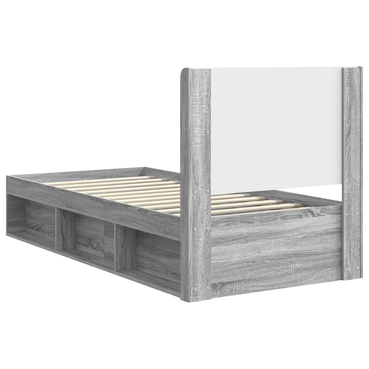 vidaXL Καλάθι με αποθήκη και κεφαλάρι Γκρι Sonoma 90 x 200 cm