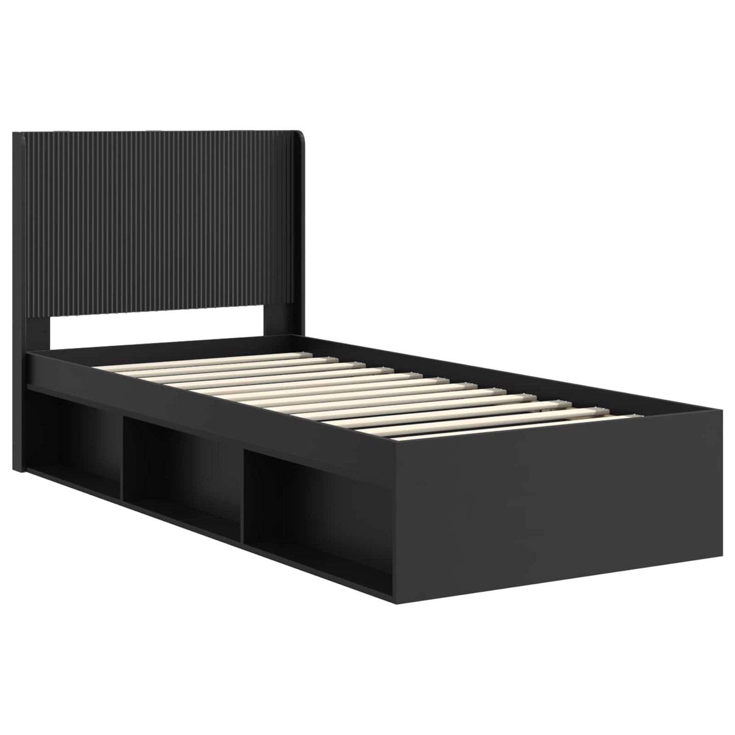 vidaXL Καλάθι με αποθήκη και κεφαλάρι Μαύρο 75 x 190 cm