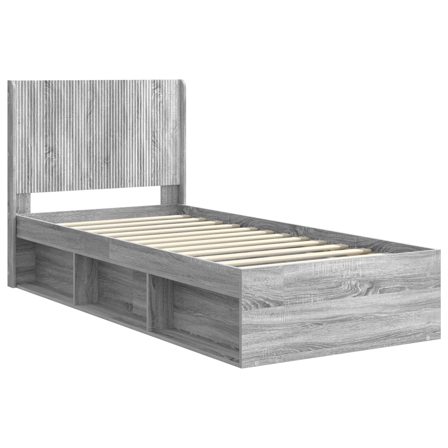 vidaXL Καλάθι με αποθήκη και κεφαλάρι Γκρι Sonoma 75 x 190 cm