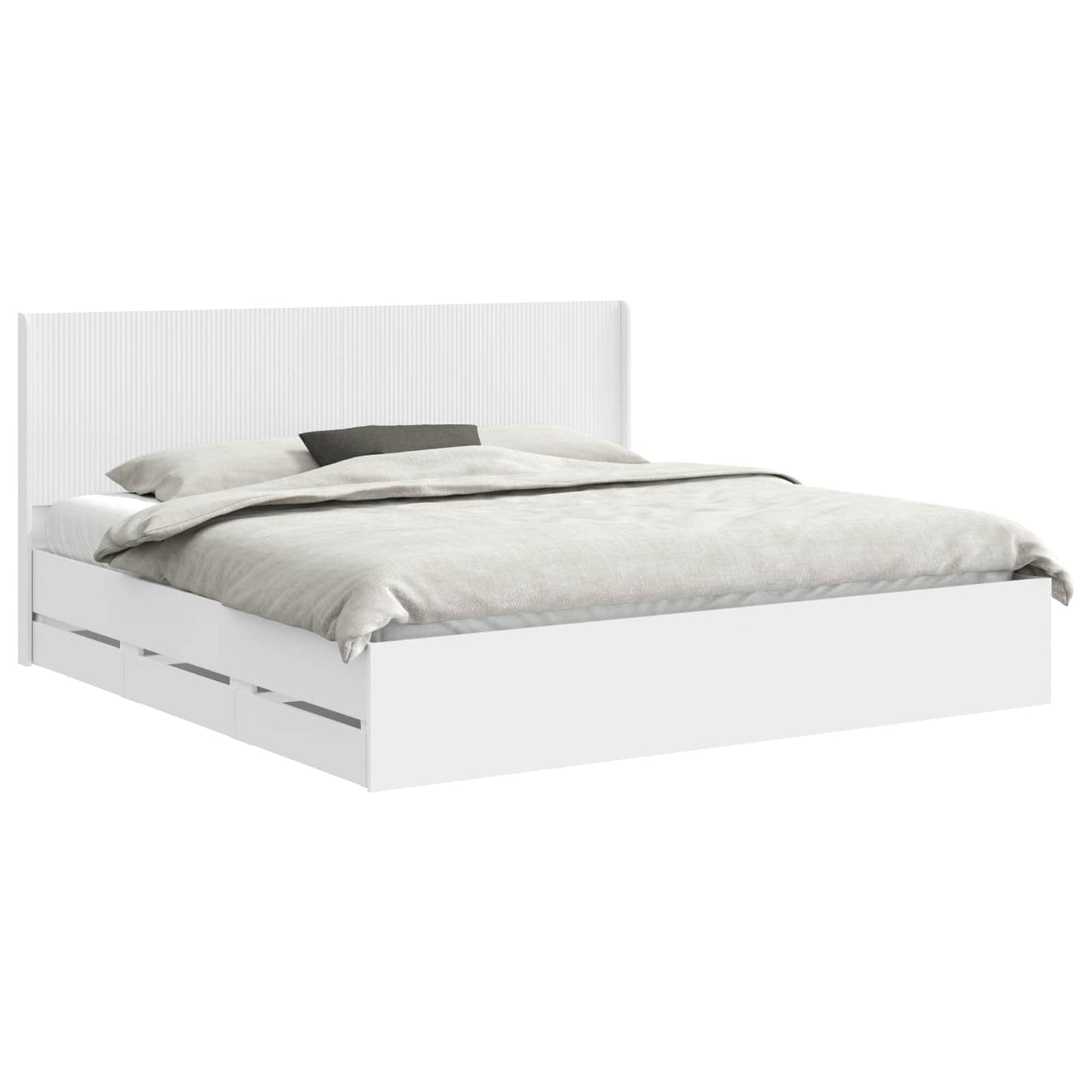 vidaXL Καλάθι με αποθήκη και κεφαλάρι Λευκό 180 x 200 cm