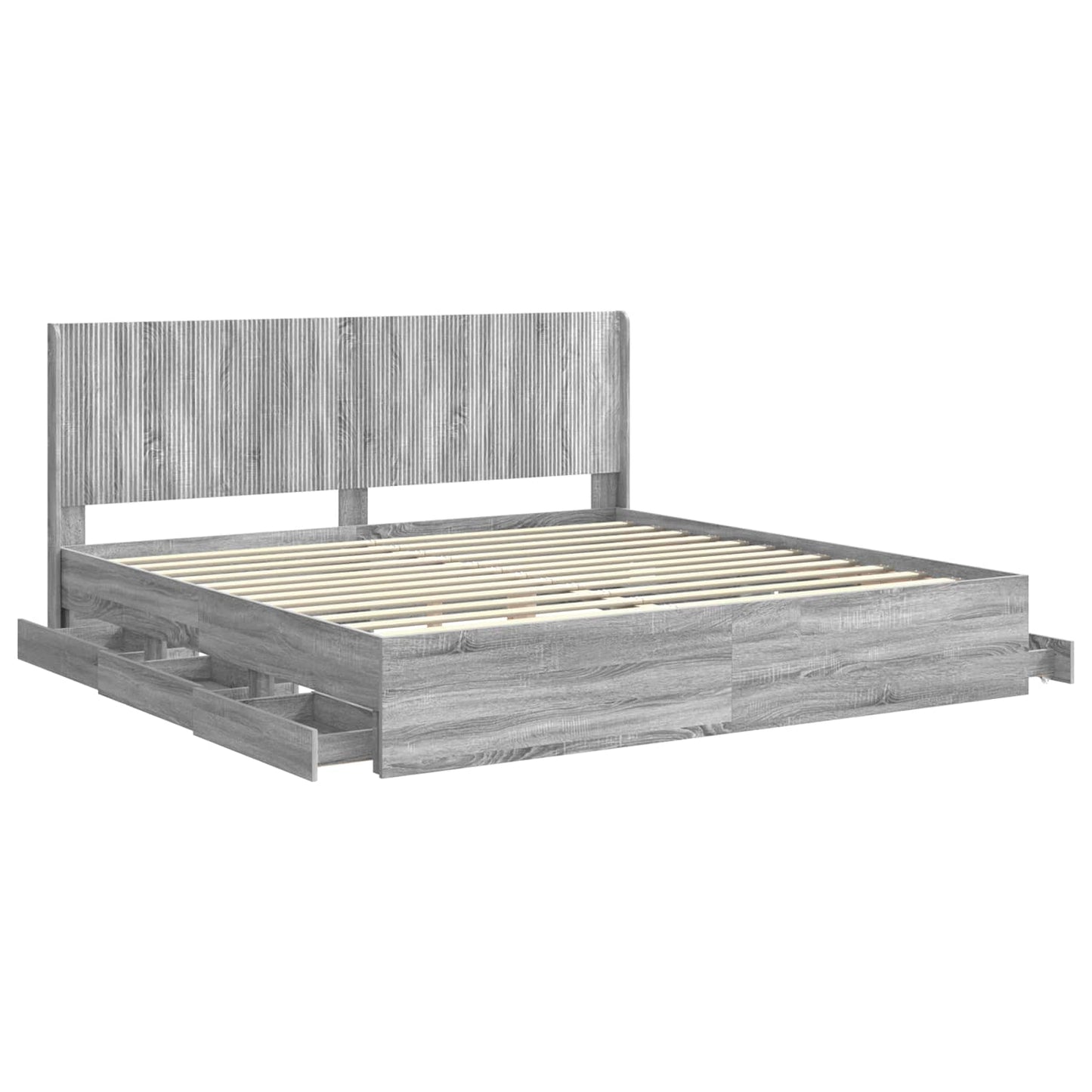 vidaXL Καλάθι με αποθήκη και κεφαλάρι Γκρι Sonoma 180 x 200 cm