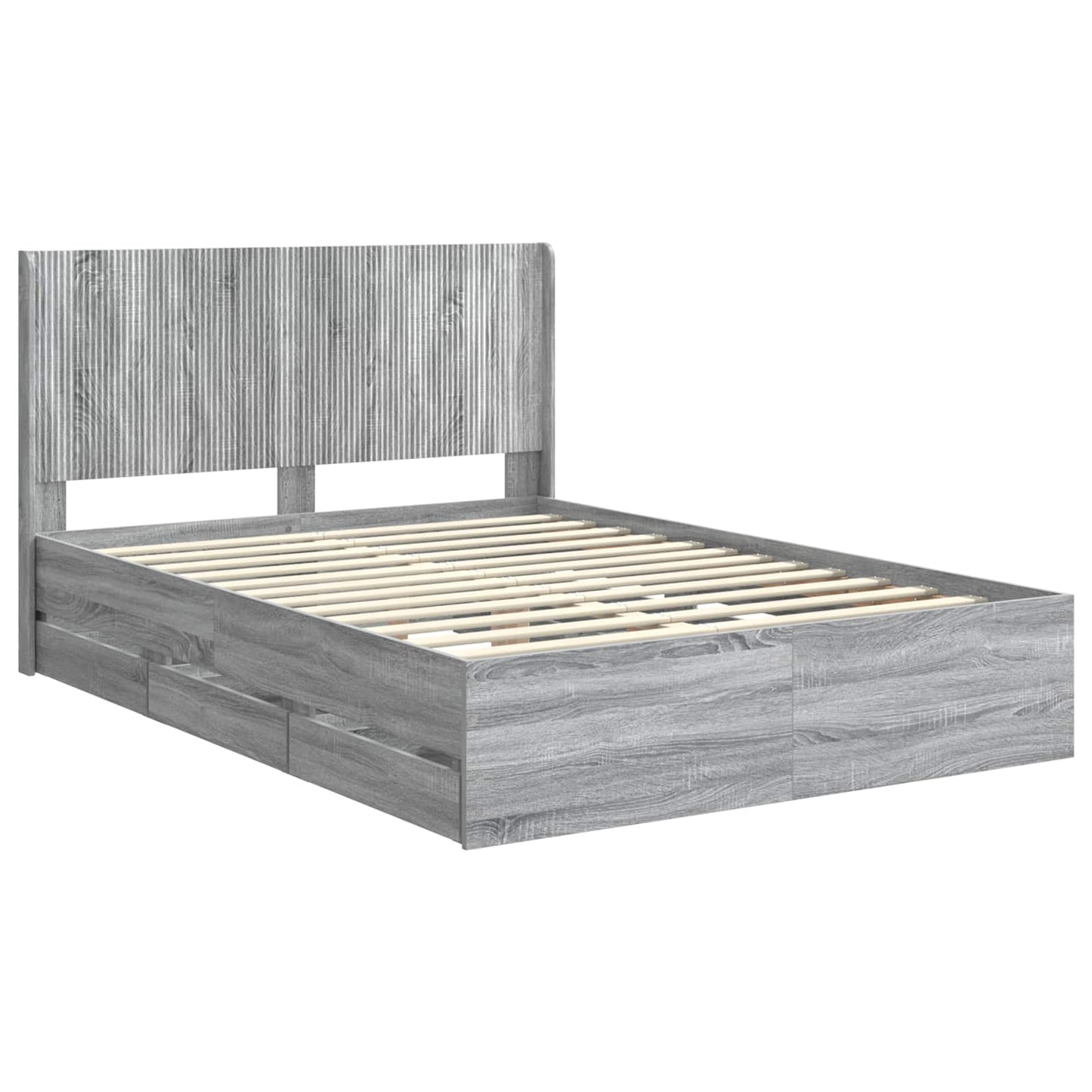 vidaXL Καλάθι με αποθήκη και κεφαλάρι Γκρι Sonoma 160 x 200 cm