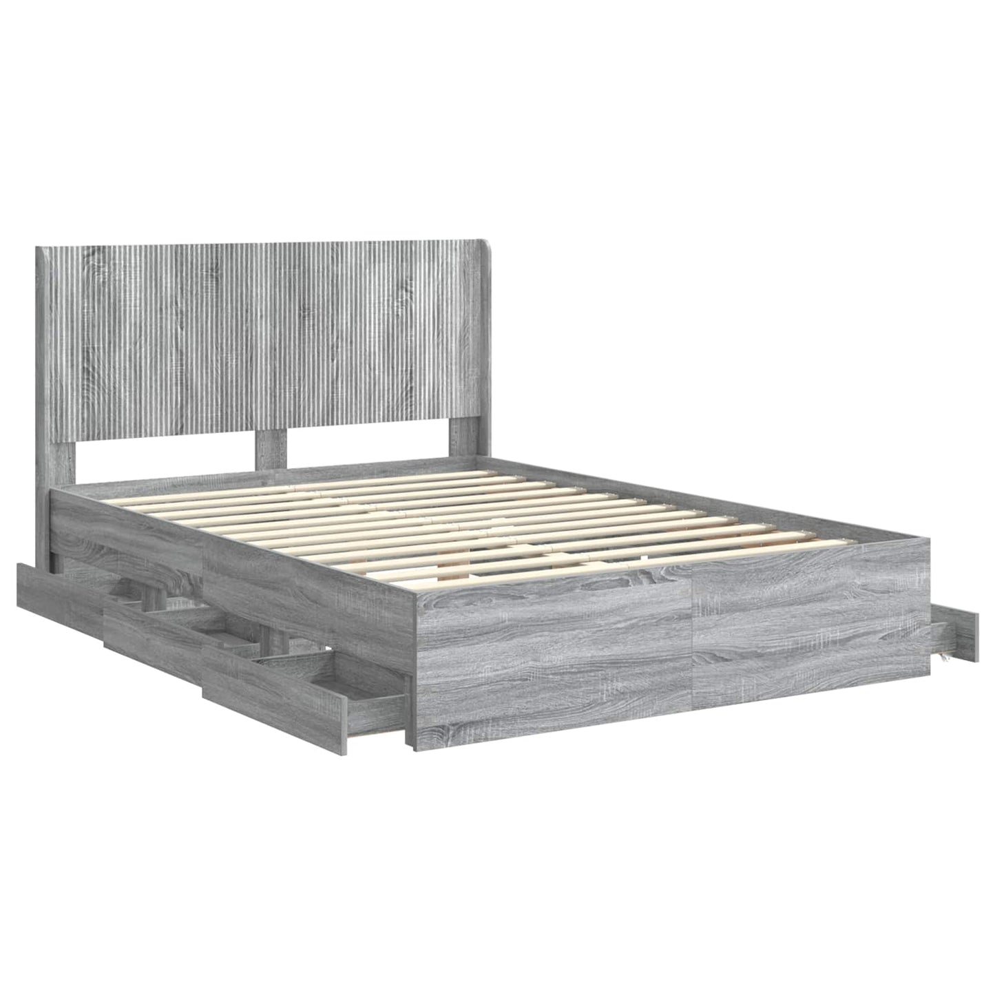 vidaXL Καλάθι με αποθήκη και κεφαλάρι Γκρι Sonoma 140 x 200 cm