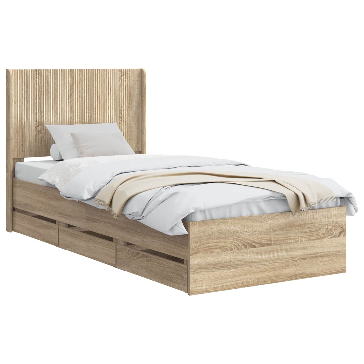 vidaXL Καλάθι με αποθήκη και κεφαλάρι Sonoma Δρυς 100 x 200 cm