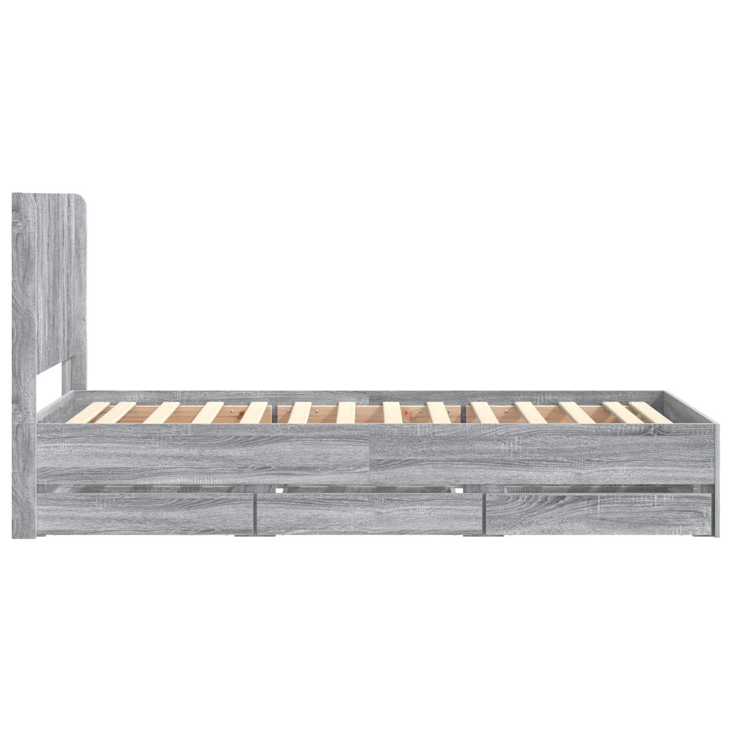 vidaXL Καλάθι με αποθήκη και κεφαλάρι Γκρι Sonoma 90 x 200 cm