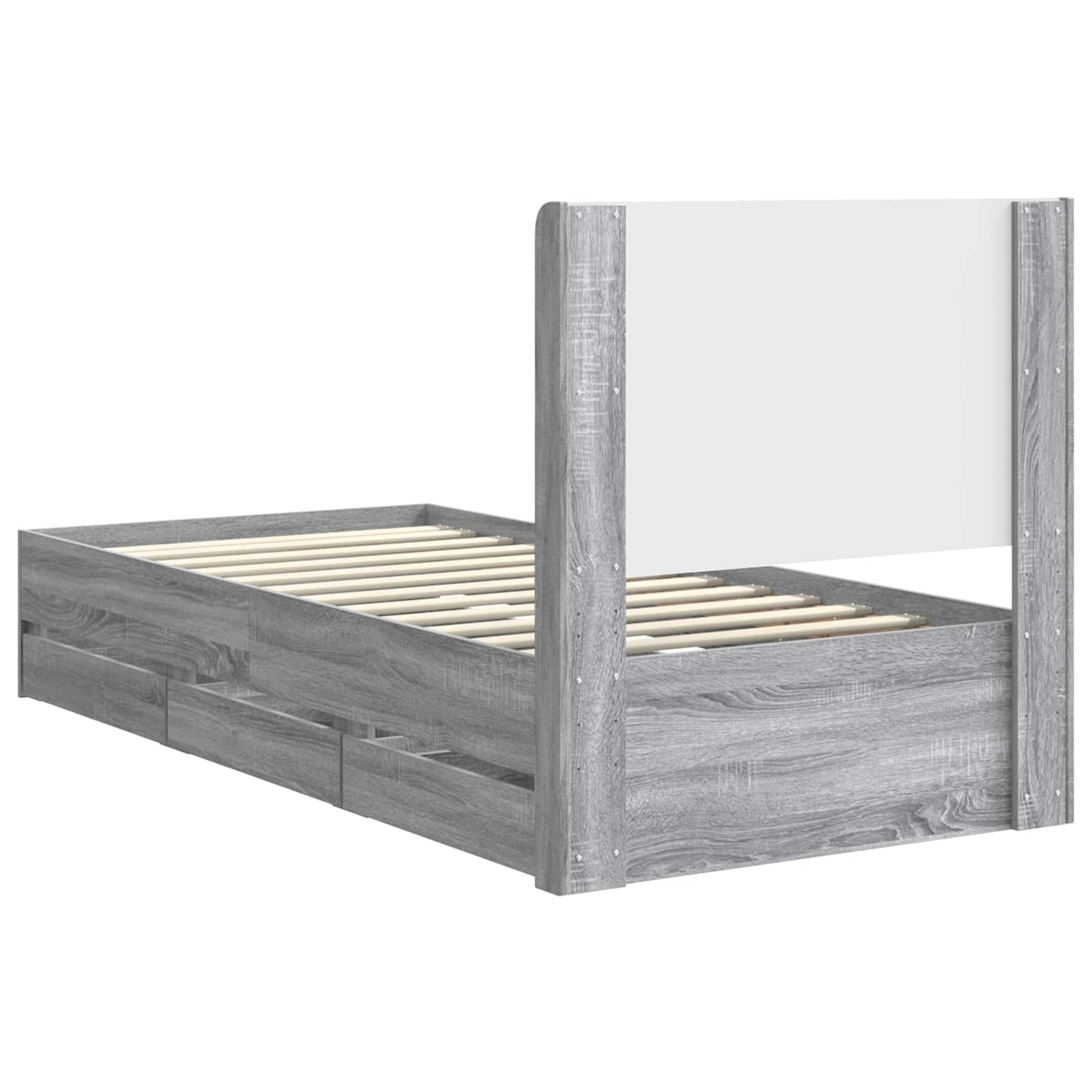 vidaXL Καλάθι με αποθήκη και κεφαλάρι Γκρι Sonoma 75 x 190 cm