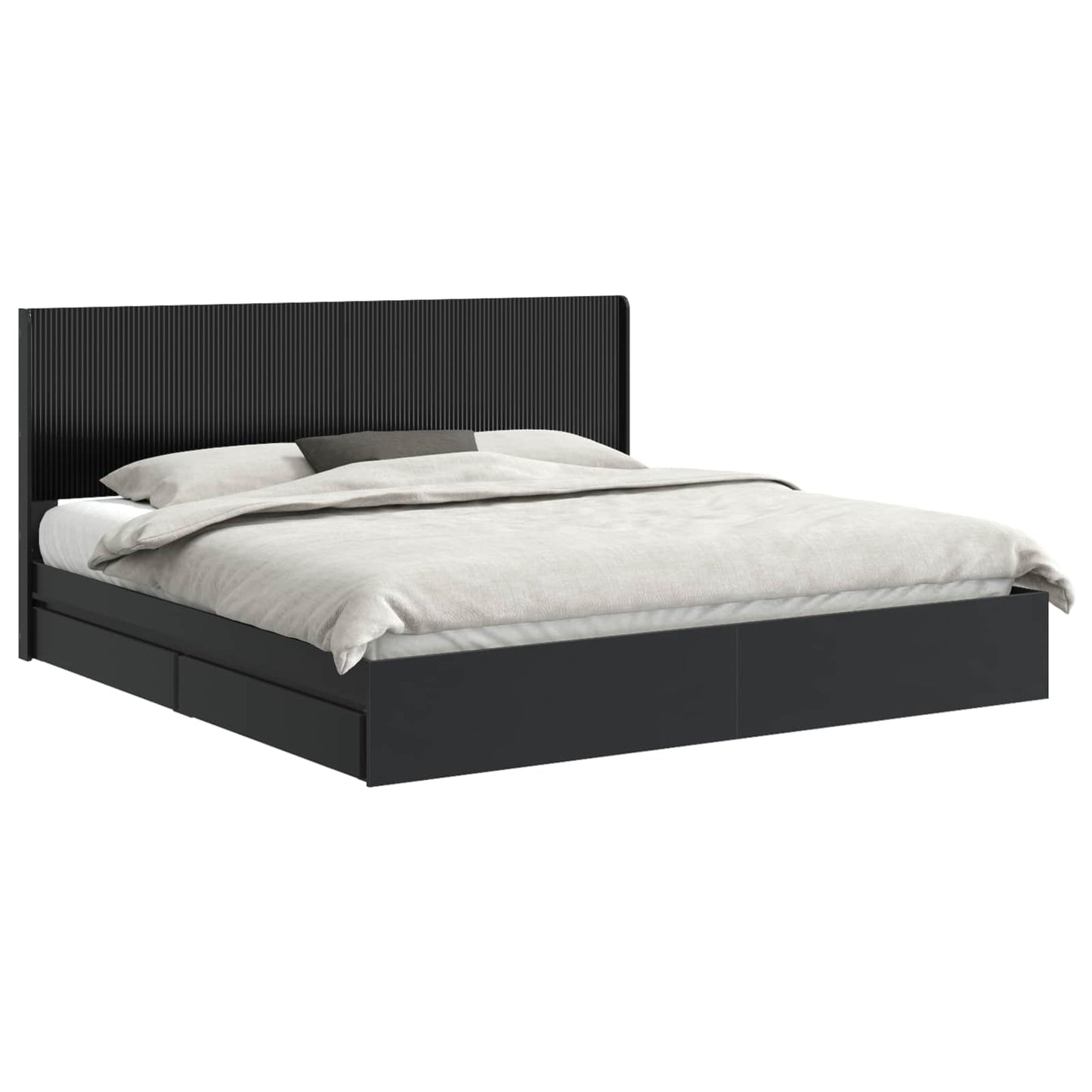 vidaXL Καλάθι με αποθήκη και κεφαλάρι Μαύρο 200 x 200 cm