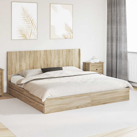 vidaXL Καλάθι με αποθήκη και κεφαλάρι Sonoma Δρυς 180 x 200 cm