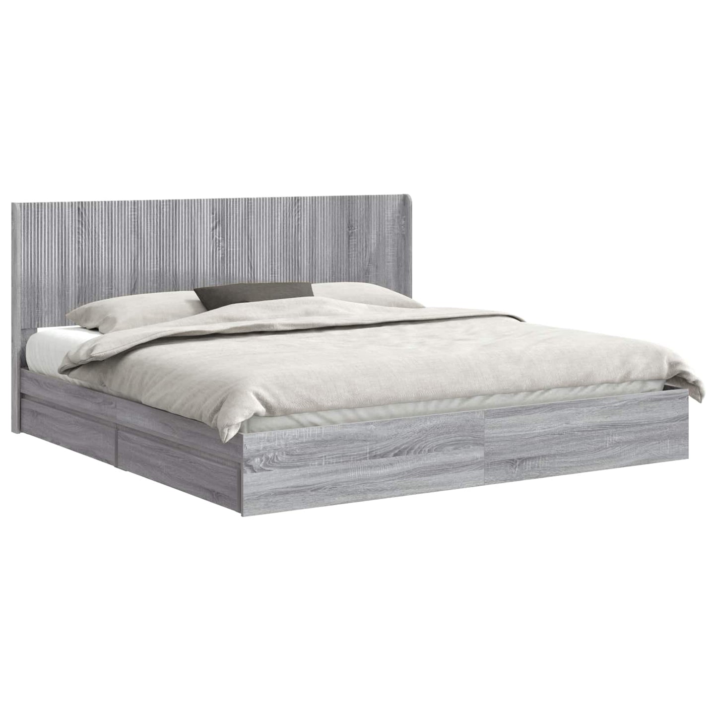 vidaXL Καλάθι με αποθήκη και κεφαλάρι Γκρι Sonoma 180 x 200 cm