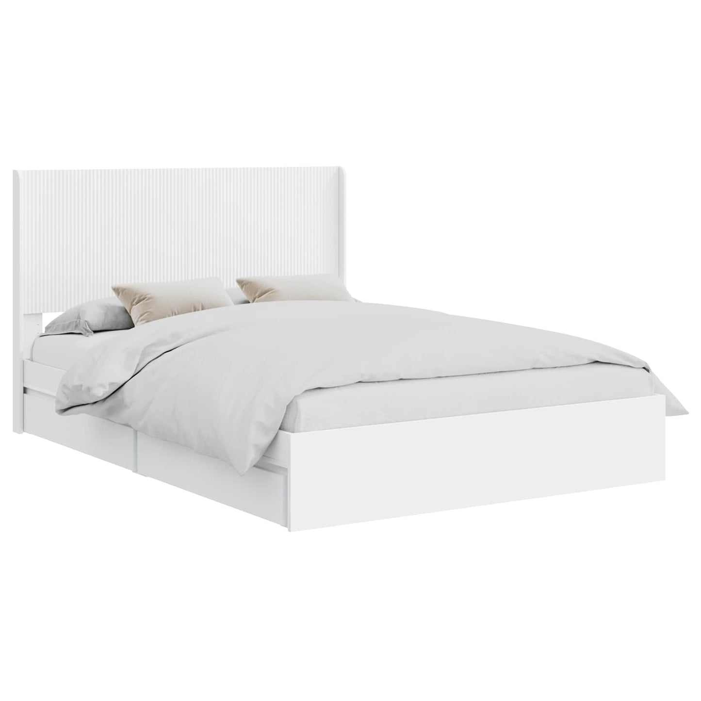 vidaXL Καλάθι με αποθήκη και κεφαλάρι Λευκό 160 x 200 cm