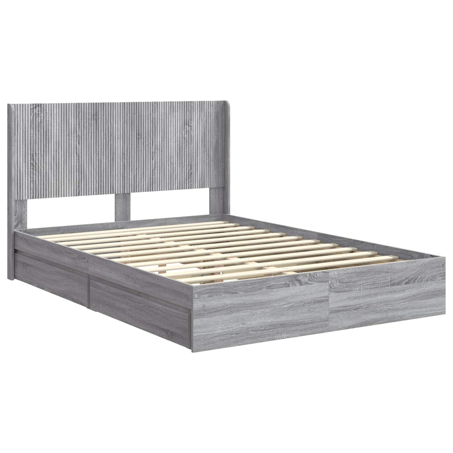 vidaXL Καλάθι με αποθήκη και κεφαλάρι Γκρι Sonoma 160 x 200 cm