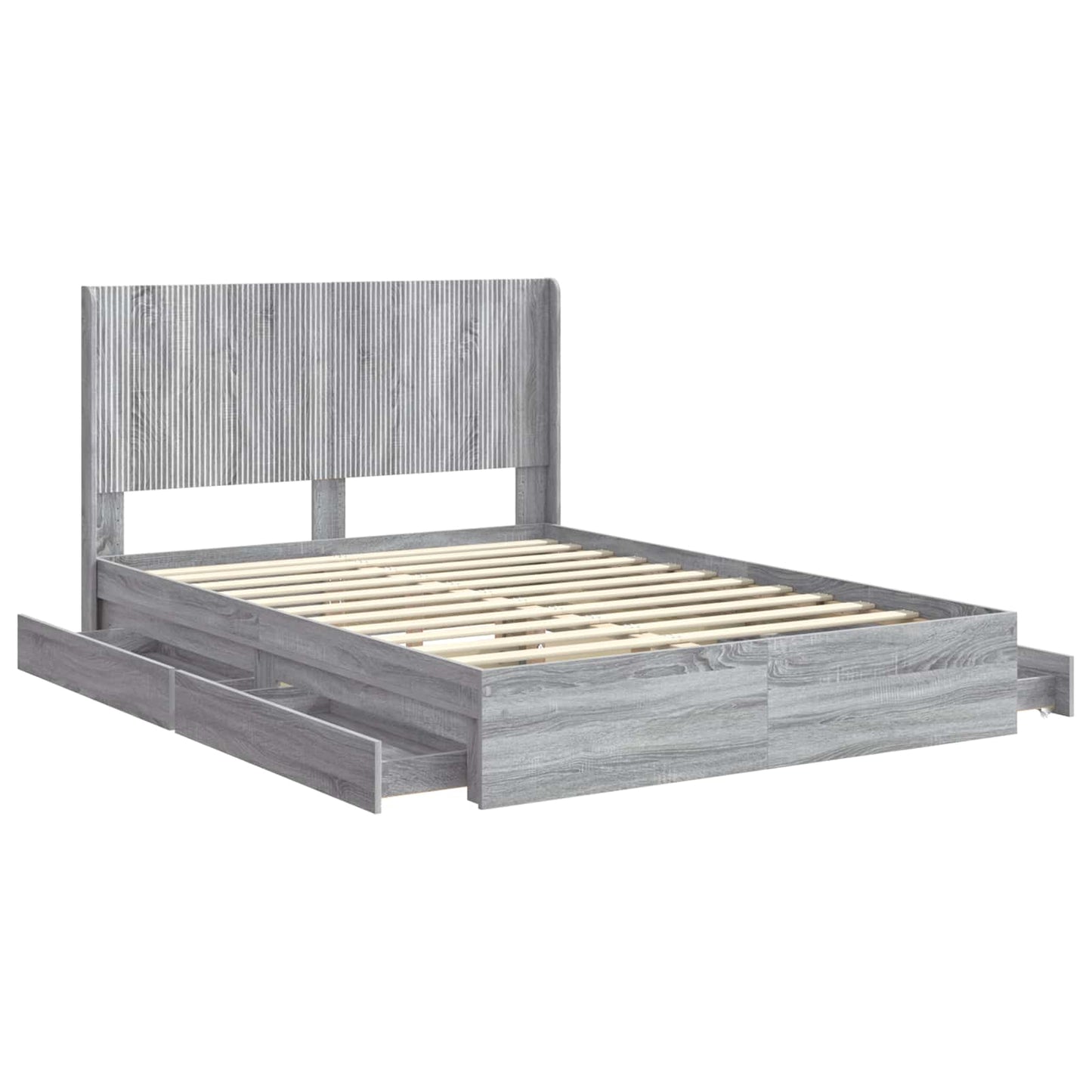 vidaXL Καλάθι με αποθήκη και κεφαλάρι Γκρι Sonoma 160 x 200 cm
