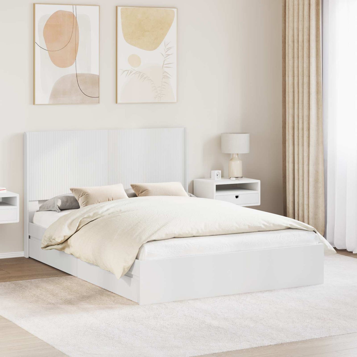 vidaXL Καλάθι με αποθήκη και κεφαλάρι 3 pcs Επεξεργασμένο Ξύλο