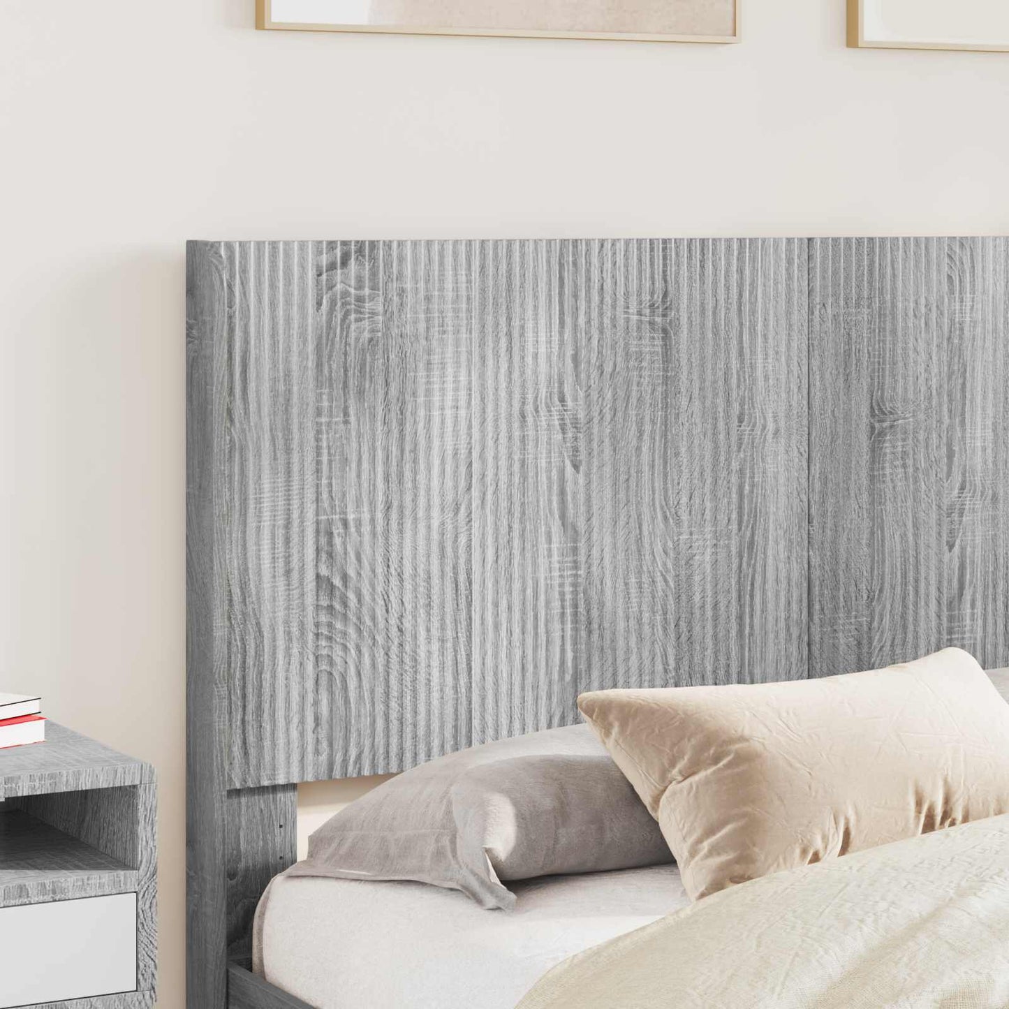 vidaXL Καλάθι με αποθήκη και κεφαλάρι Γκρι Sonoma 140 x 200 cm