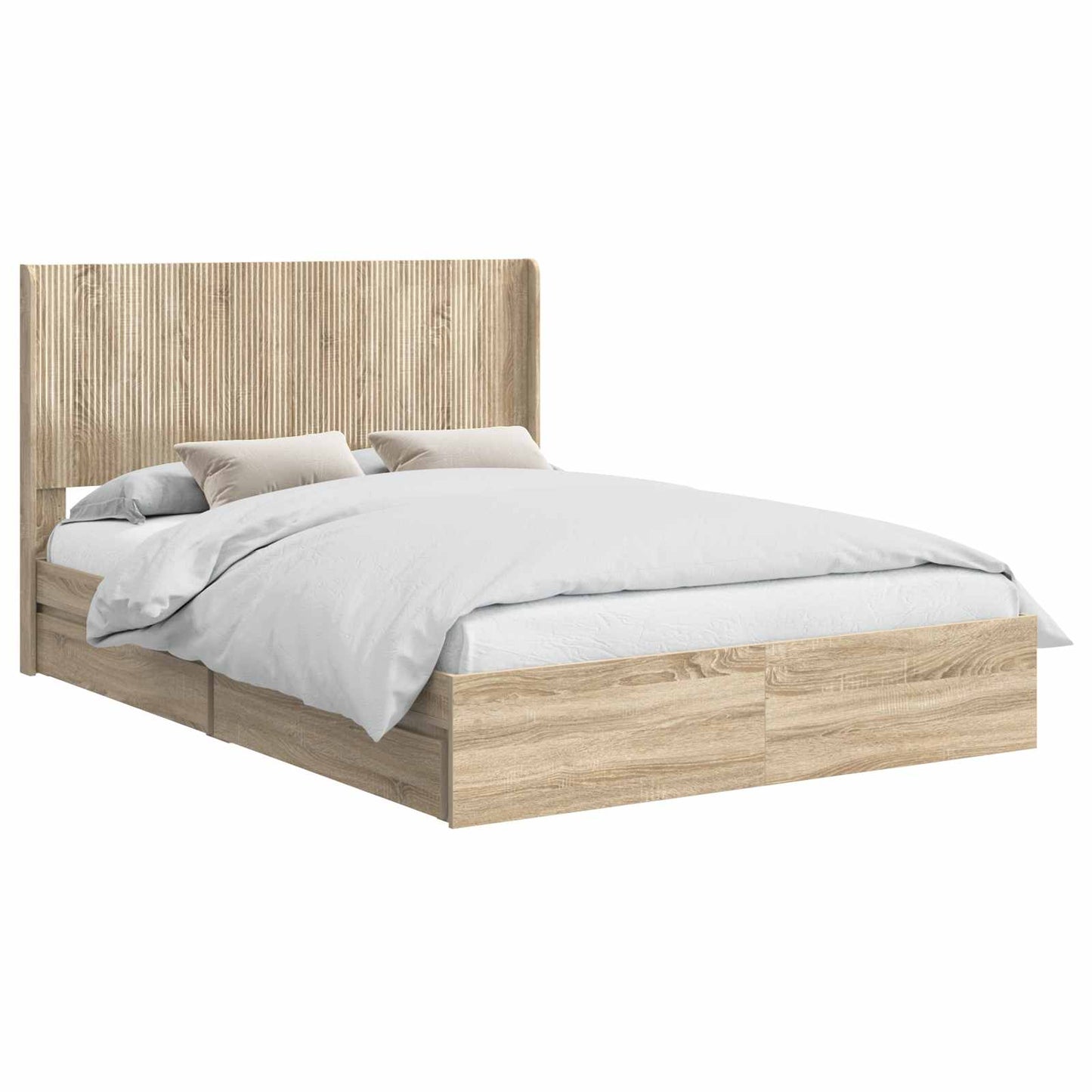 vidaXL Καλάθι με αποθήκη και κεφαλάρι 3 pcs Επεξεργασμένο Ξύλο