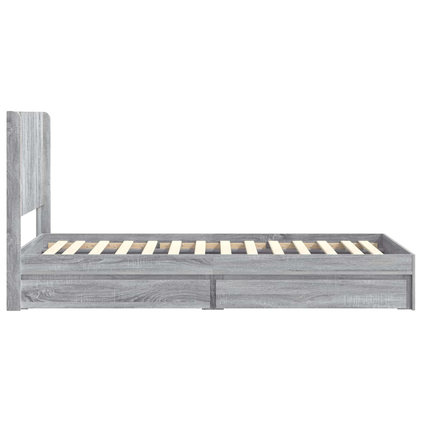 vidaXL Καλάθι με αποθήκη και κεφαλάρι Γκρι Sonoma 100 x 200 cm