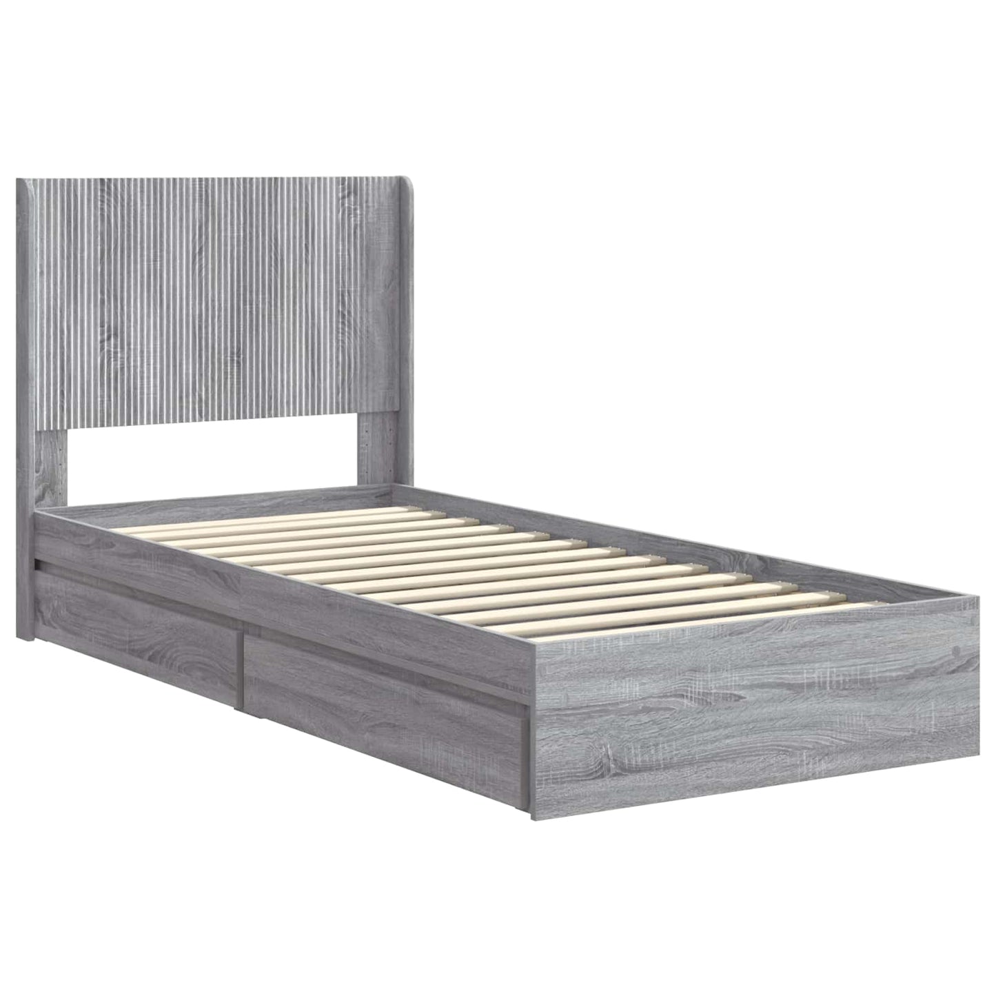 vidaXL Καλάθι με αποθήκη και κεφαλάρι Γκρι Sonoma 90 x 200 cm