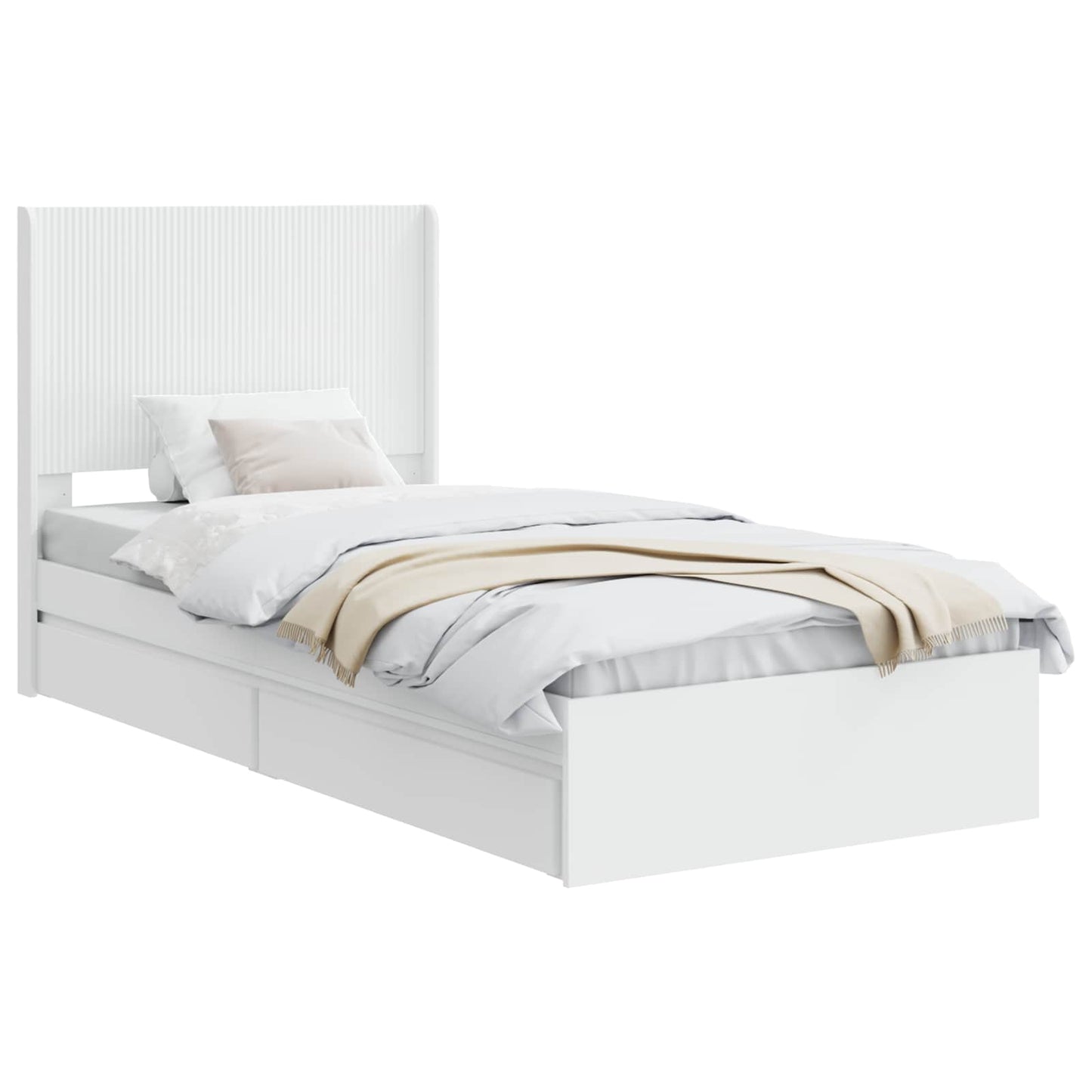 vidaXL Καλάθι με αποθήκη και κεφαλάρι Λευκό 75 x 190 cm