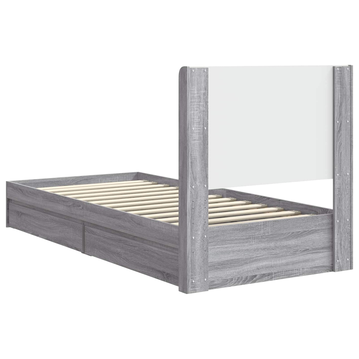 vidaXL Καλάθι με αποθήκη και κεφαλάρι Γκρι Sonoma 75 x 190 cm