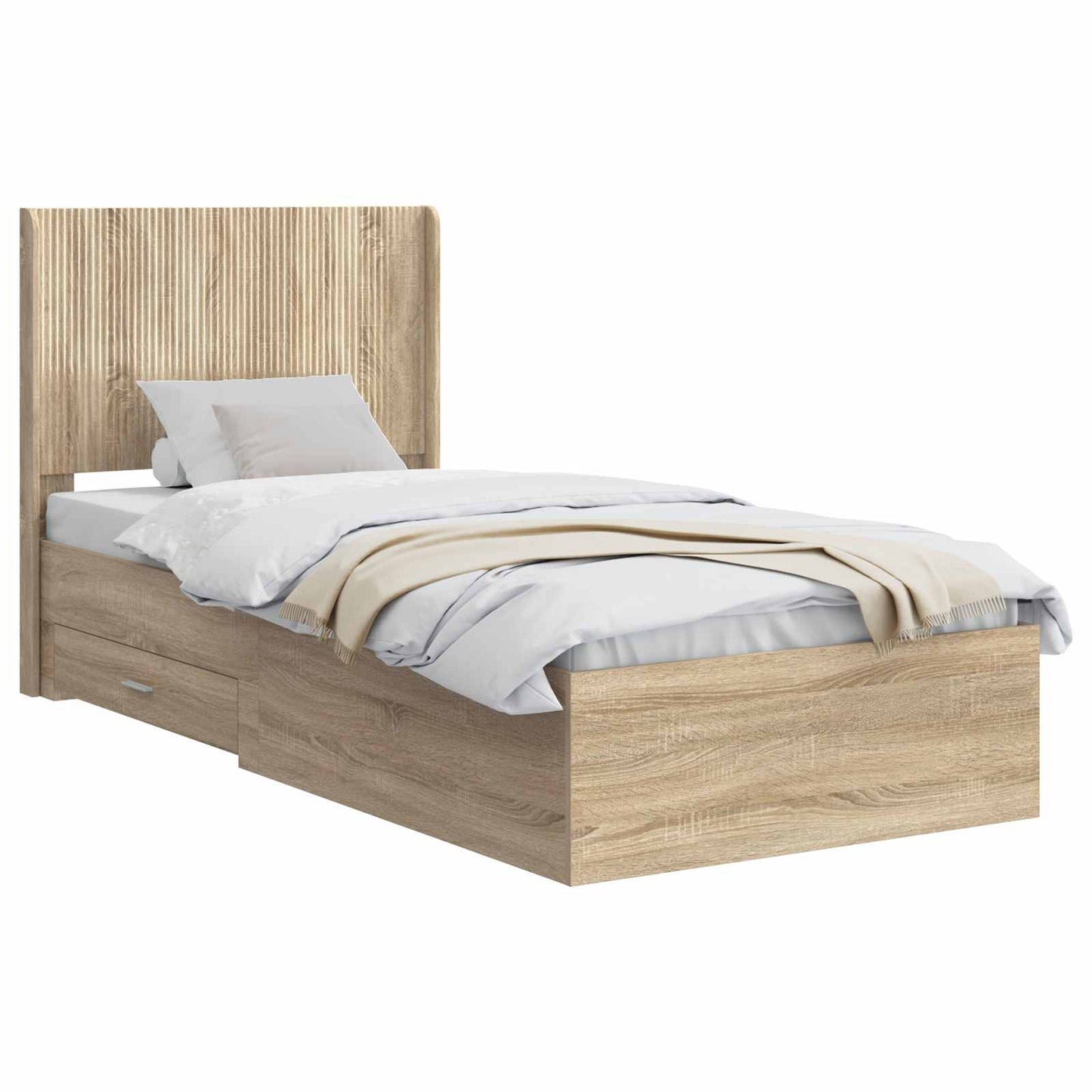 vidaXL Καλάθι με αποθήκη και κεφαλάρι Sonoma Δρυς 100 x 200 cm