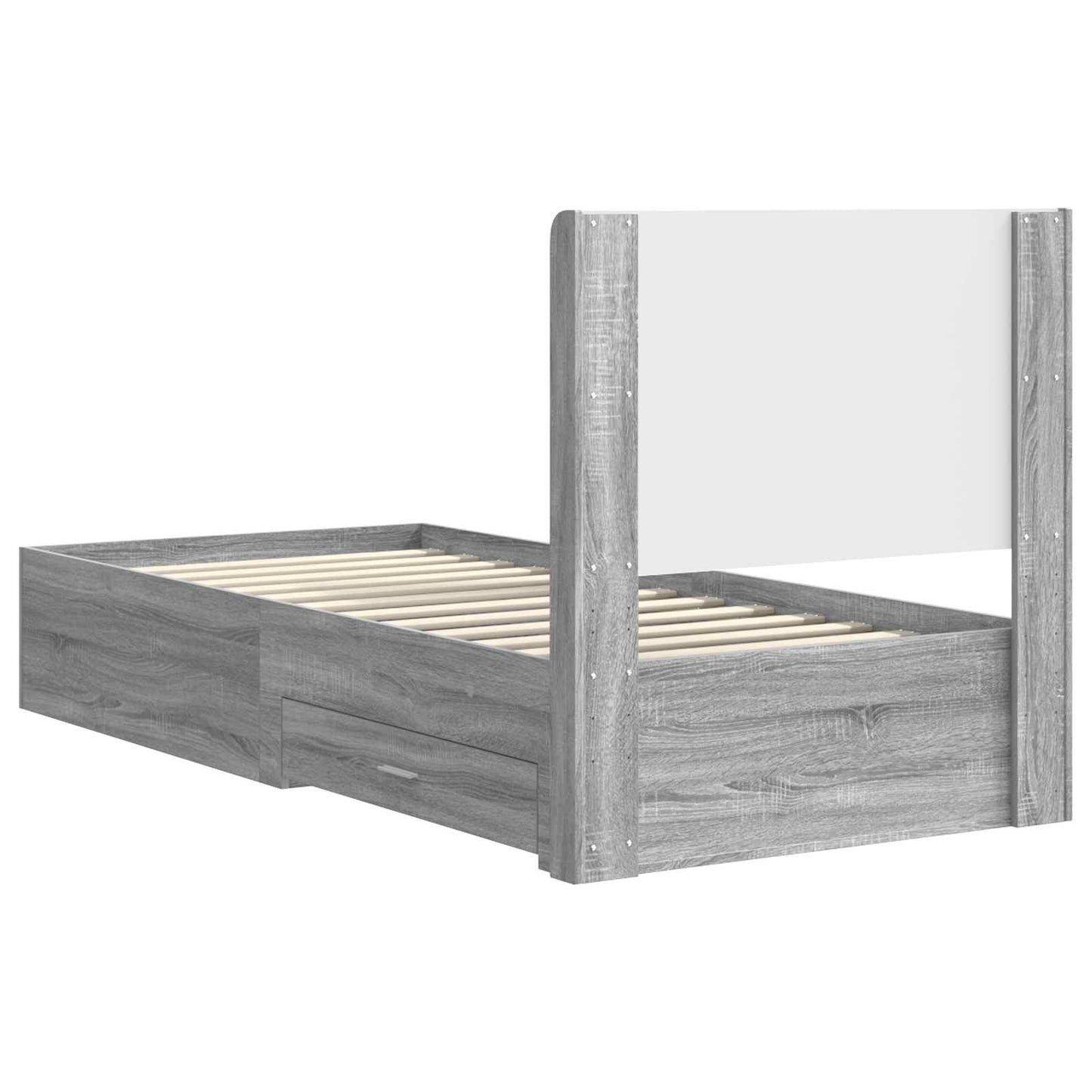 vidaXL Καλάθι με αποθήκη και κεφαλάρι Γκρι Sonoma 100 x 200 cm