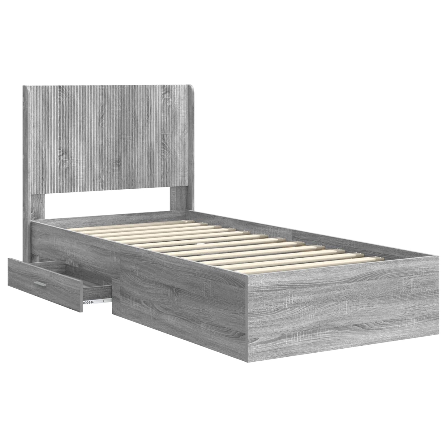 vidaXL Καλάθι με αποθήκη και κεφαλάρι Γκρι Sonoma 75 x 190 cm